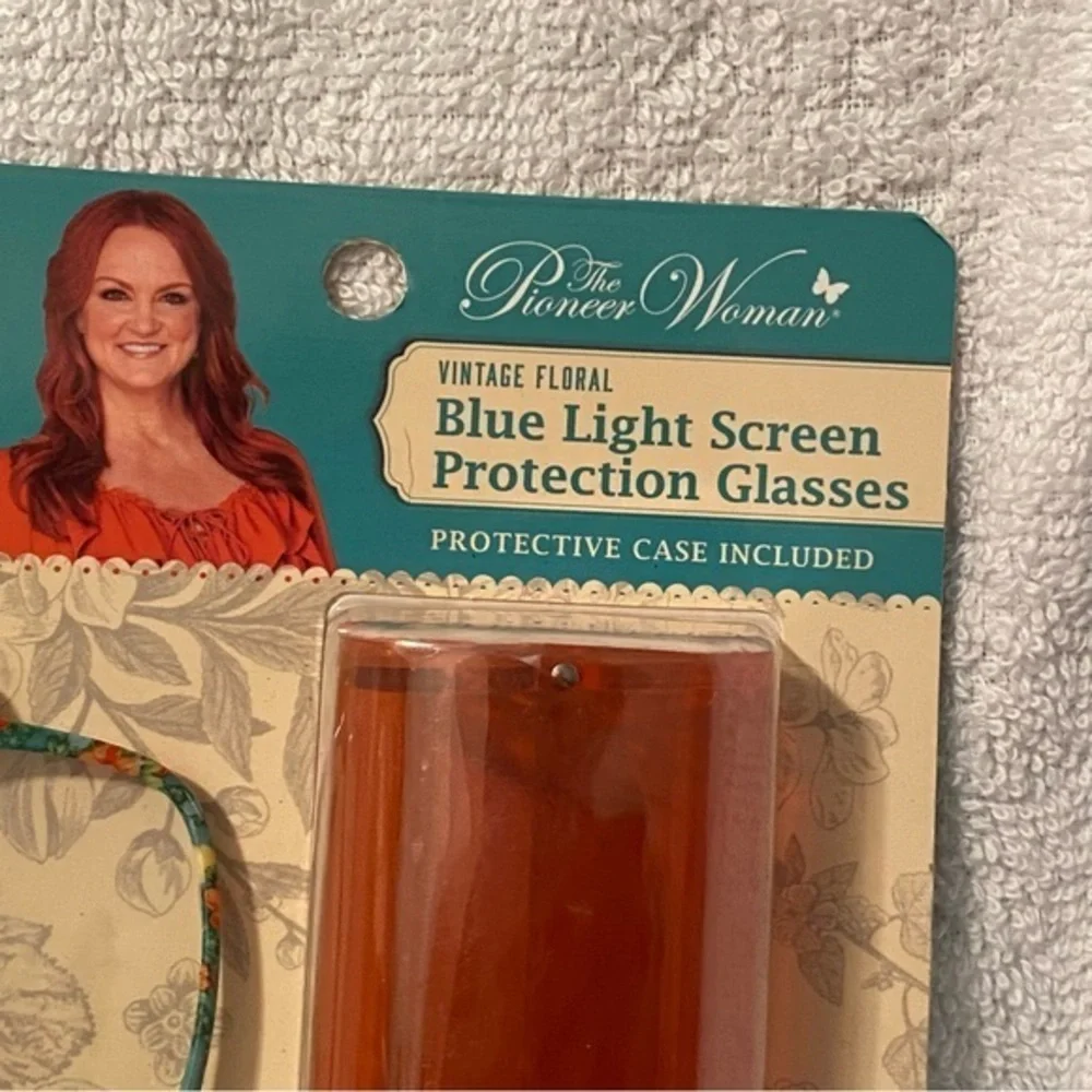 The Pioneer Woman Blue Light Screen Protection Glasses With‎ Case Vintage Floral